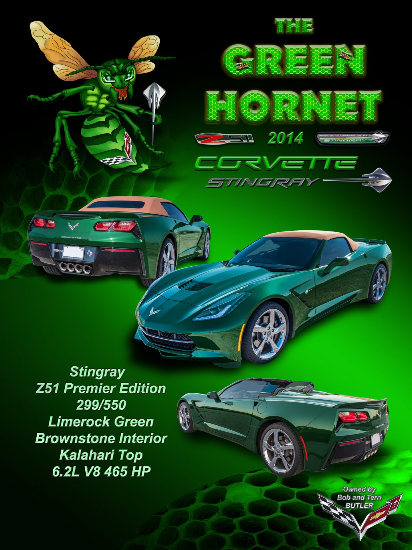 Green Hornet display board-2